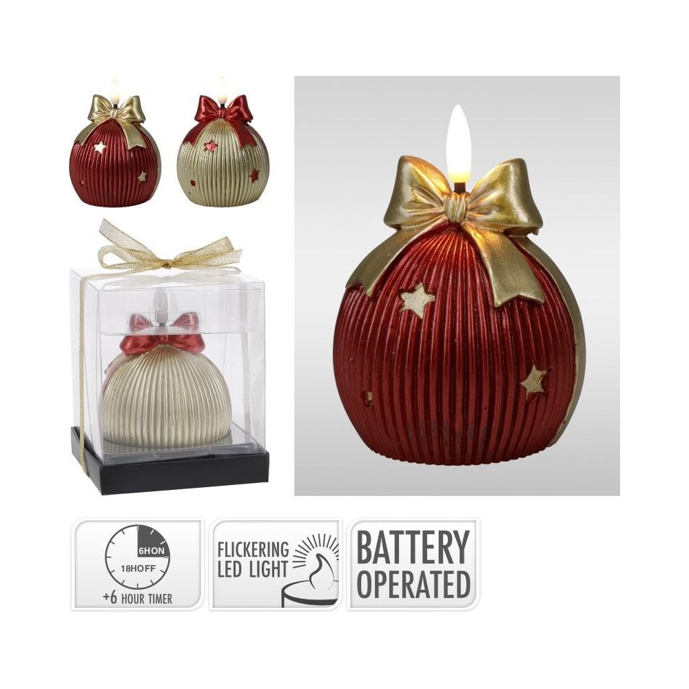 CANDELA LED SFERA NATALIZIA D.8